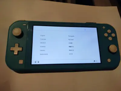 Consola portátil azul con pantalla táctil - miniatura 1
