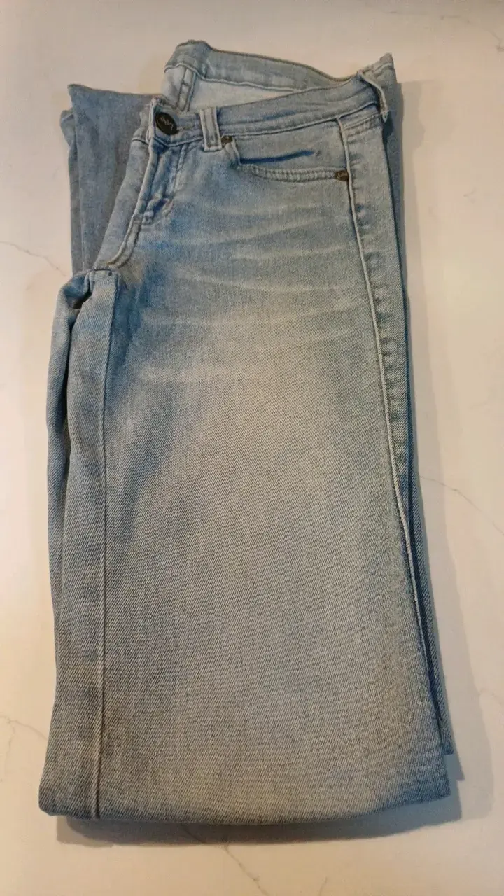 Jeans Lee de mezclilla azul claro para mujer - 4