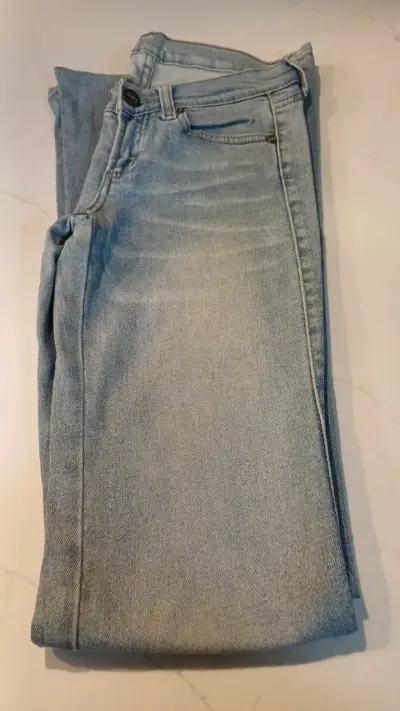Jeans Lee de mezclilla azul claro para mujer - miniatura 4