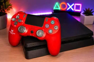 Consola PS4 con Control Rojo y Juegos - miniatura 1