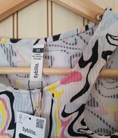 Polera estampada multicolor Sybilla talla M - miniatura 3