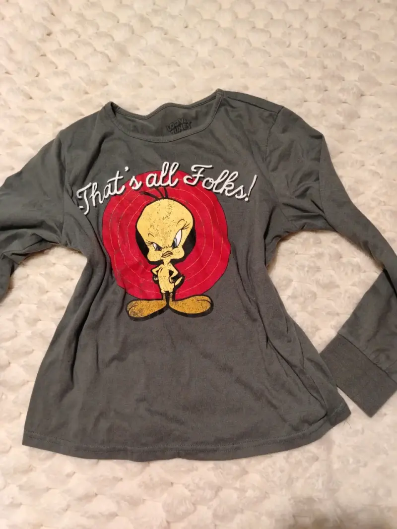 Polera Looney Tunes gris con diseño Tweety