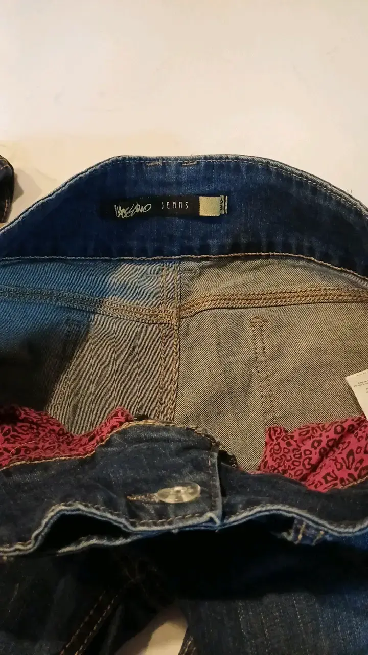 Jeans de mezclilla azul para mujer - 5