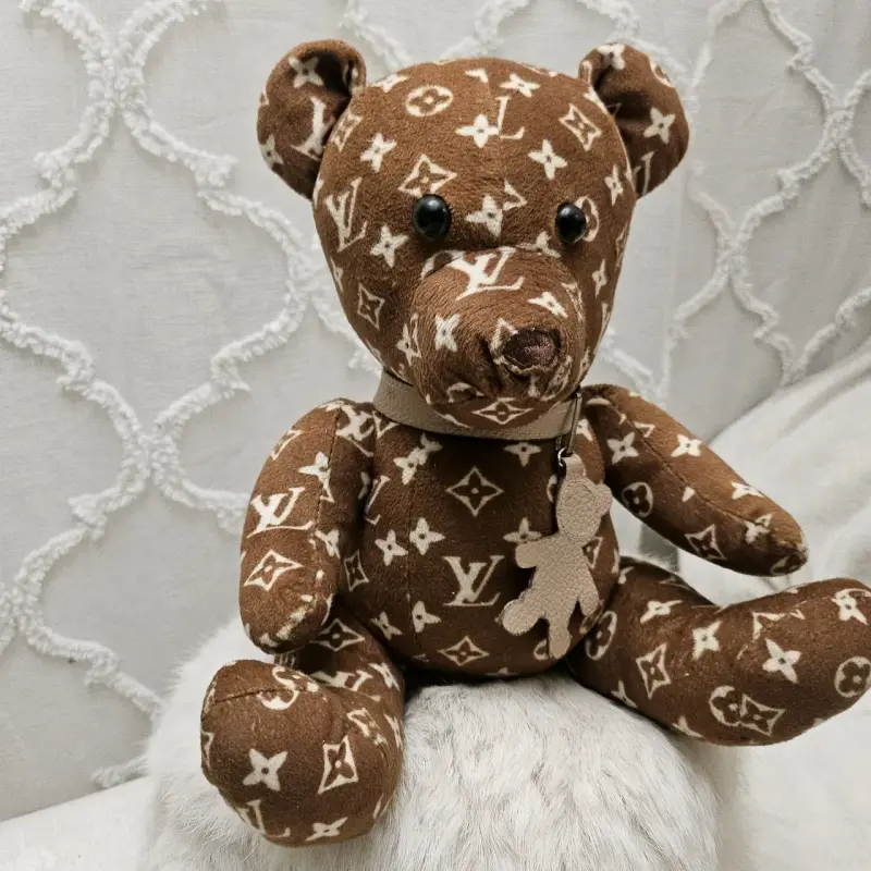 Osito de peluche de lujo marrón con patrón - 2