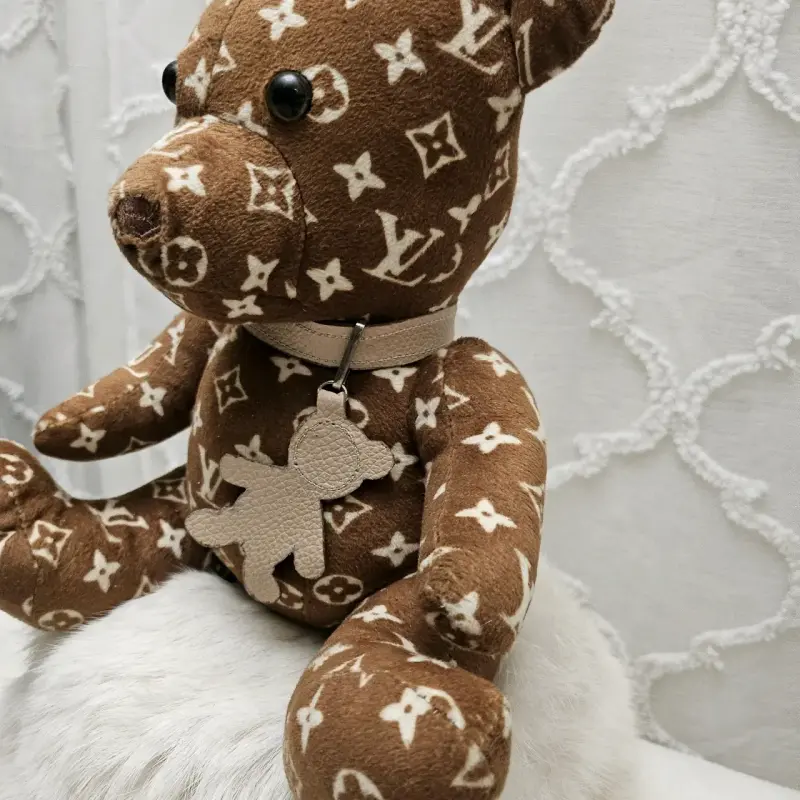 Osito de peluche de lujo marrón con patrón - 3