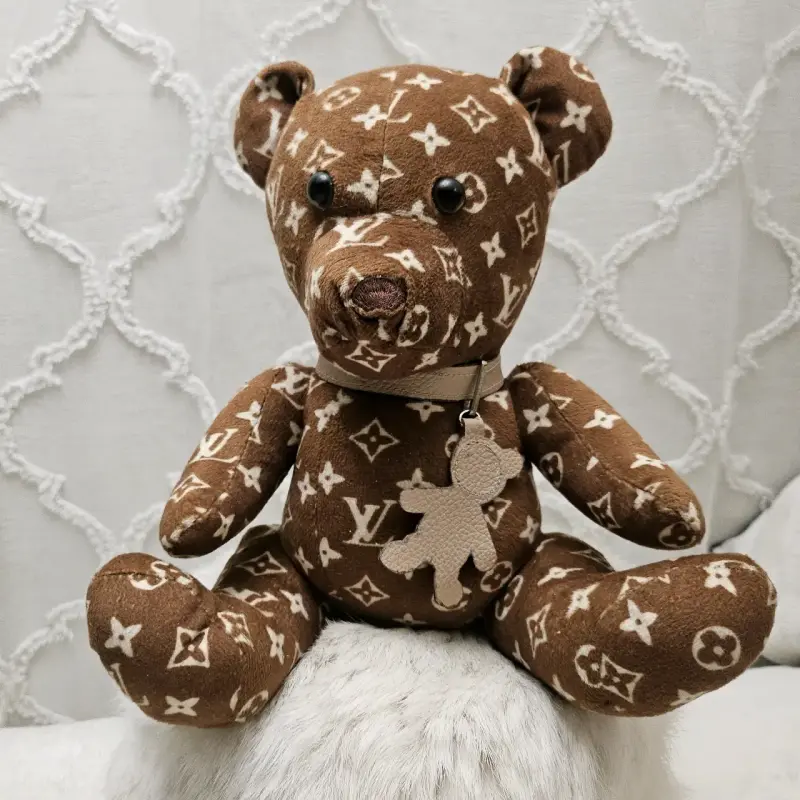 Osito de peluche de lujo marrón con patrón - 4