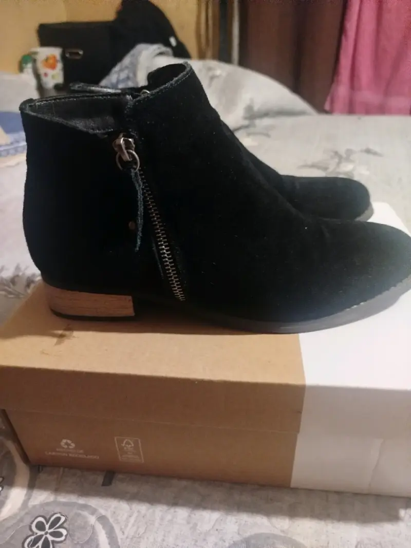 Botines negros de cuero The Hills talla 39 - 3