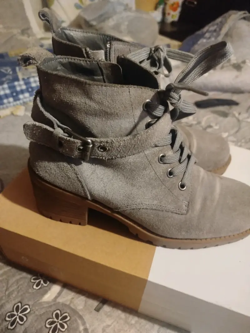 Botines de gamuza gris The Hills talla 38 - 3
