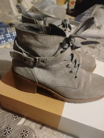 Botines de gamuza gris The Hills talla 38 - miniatura 3