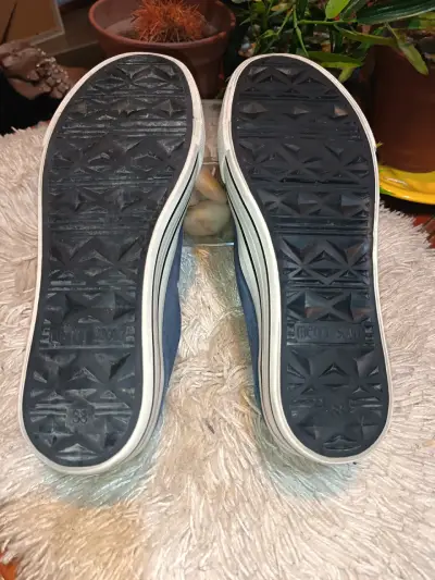Zapatillas de lona azul con suela gruesa - miniatura 4