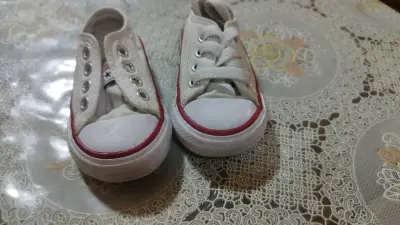 Zapatillas blancas para bebé Converse All Star - miniatura 3