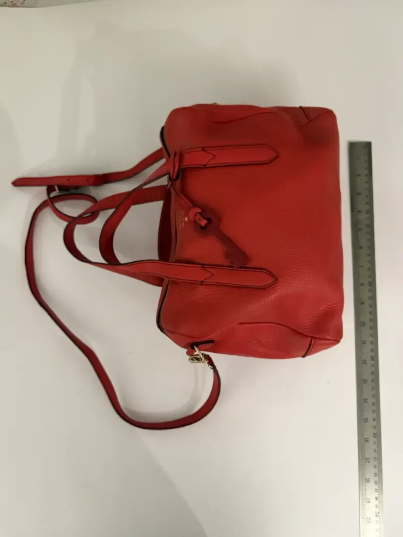 Bolso de cuero rojo Fossil con correas ajustables - 1