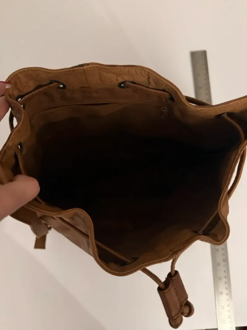 Bandolera marrón estilo saco - 3