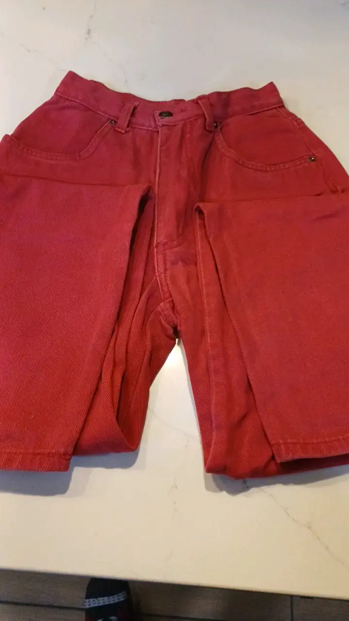 Pantalón Ellus rojo de mezclilla para mujer