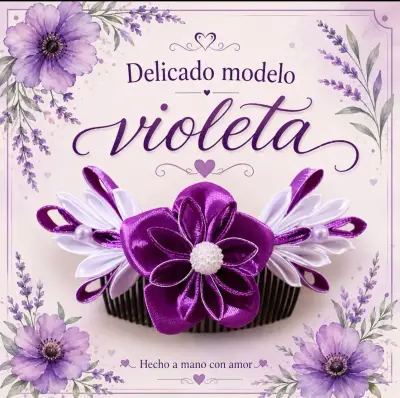 Tocados Florales Hechos a Mano Bellos Tocados - miniatura 3