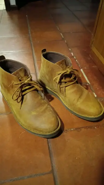 Botines de cuero marrón para hombre - miniatura 1