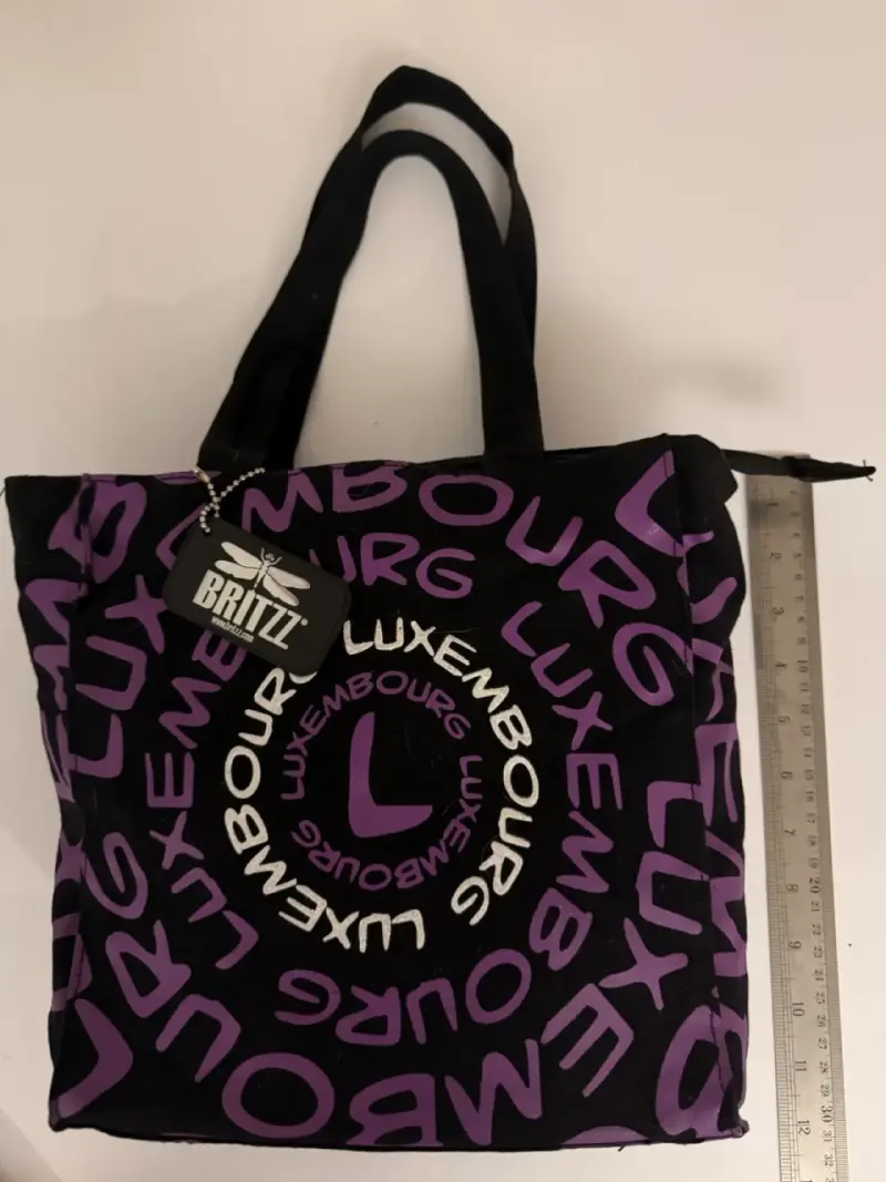 Bolso de tela Britz Luxemburgo negro y morado