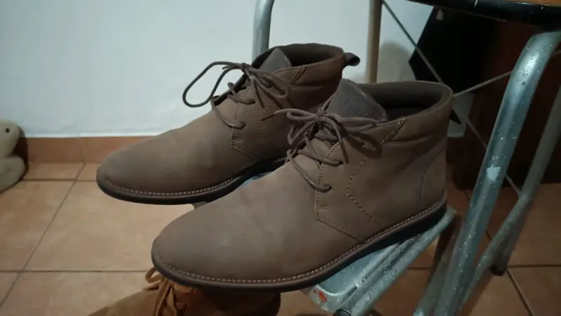 Botines de cuero marrón para hombre - 1