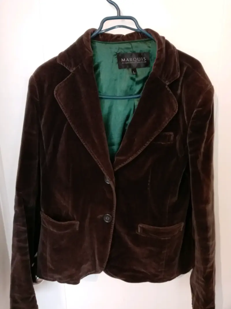 Blazer de terciopelo marrón para mujer Marquis - 1