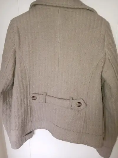 Abrigo de lana beige para mujer BNY'S - miniatura 2