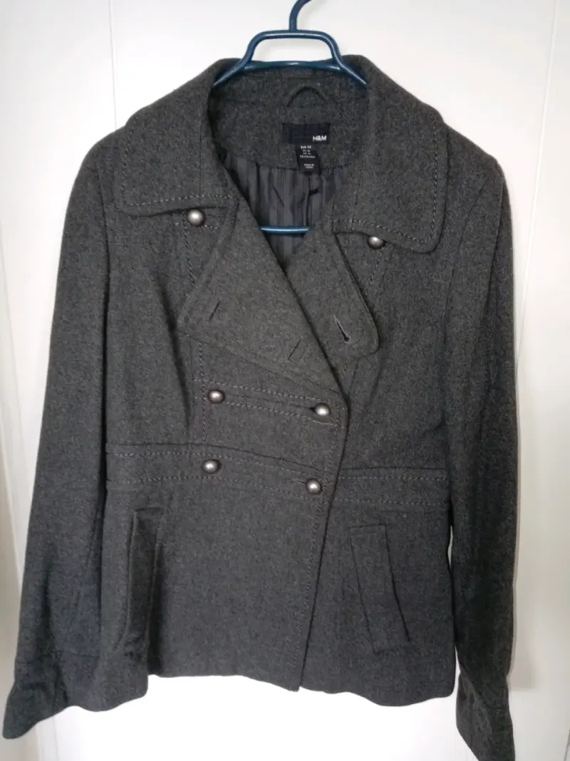 Abrigo gris oscuro H&M para mujer - 1