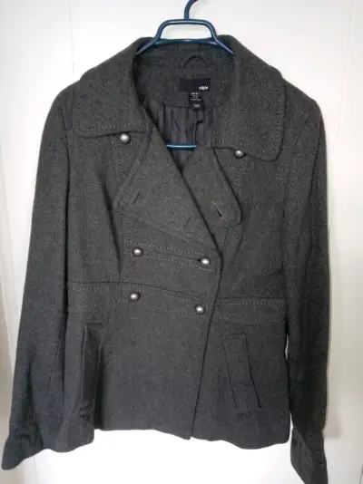 Abrigo gris oscuro H&M para mujer - miniatura 1