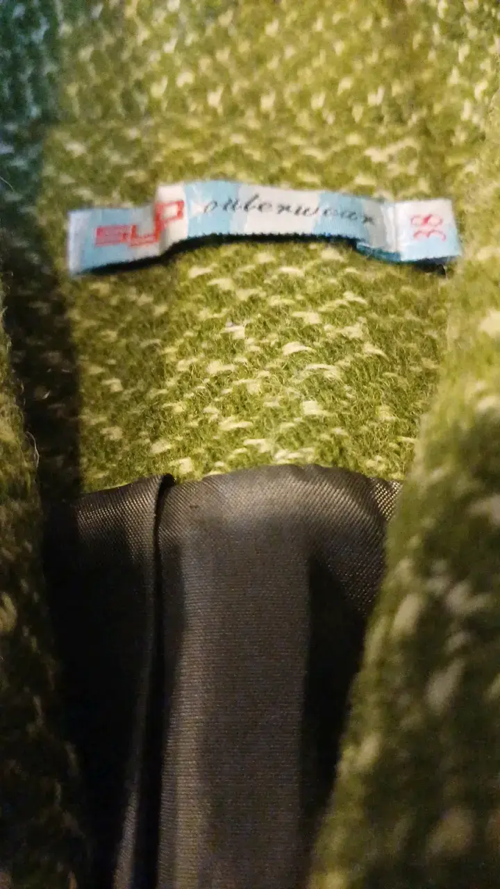Abrigo verde de lana para mujer - 6