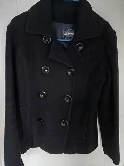 Abrigo negro de lana para mujer marca Opposite - miniatura 1