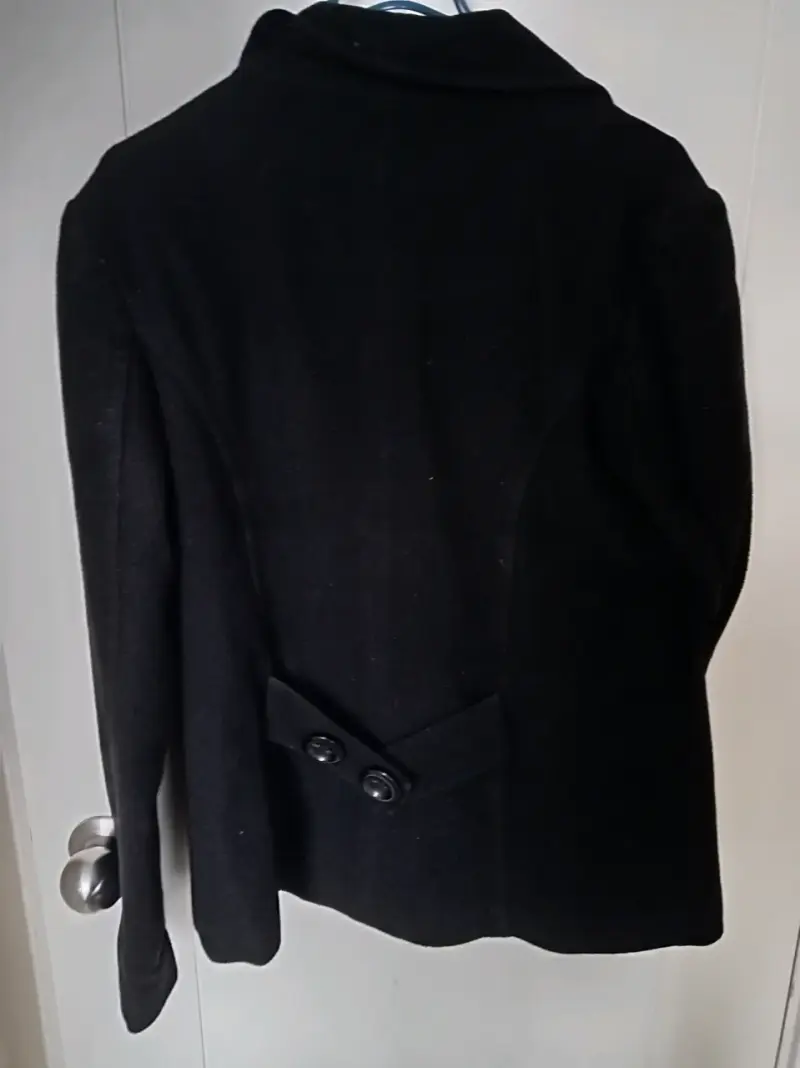 Abrigo negro de lana para mujer marca Opposite - 2