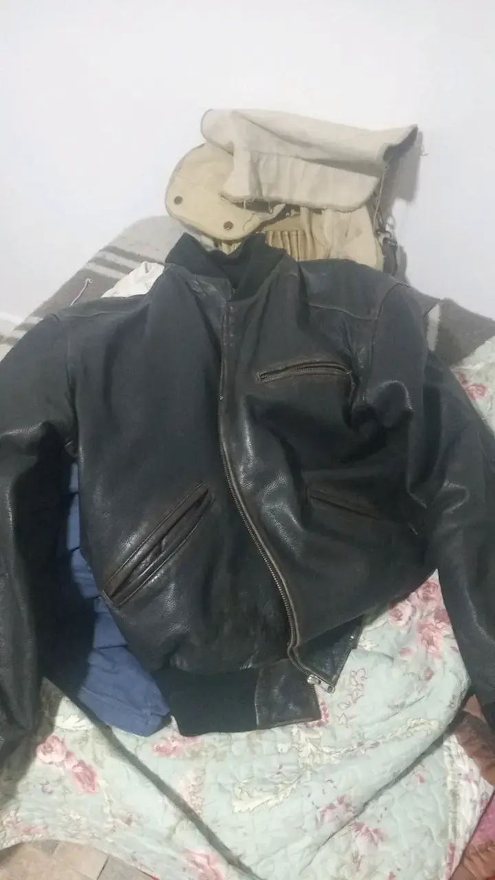 Chaqueta de cuero negra para hombre - 2