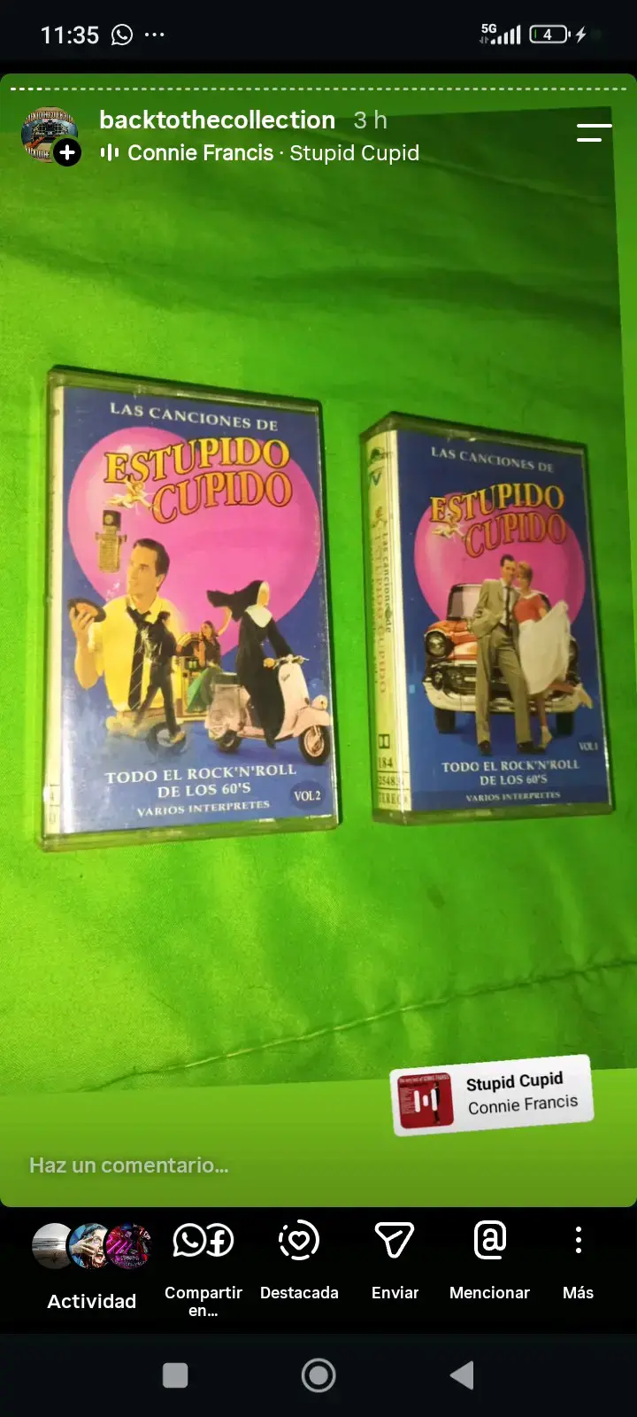 Cassettes Las Canciones de Estupido Cupido Vol. 1 y 2