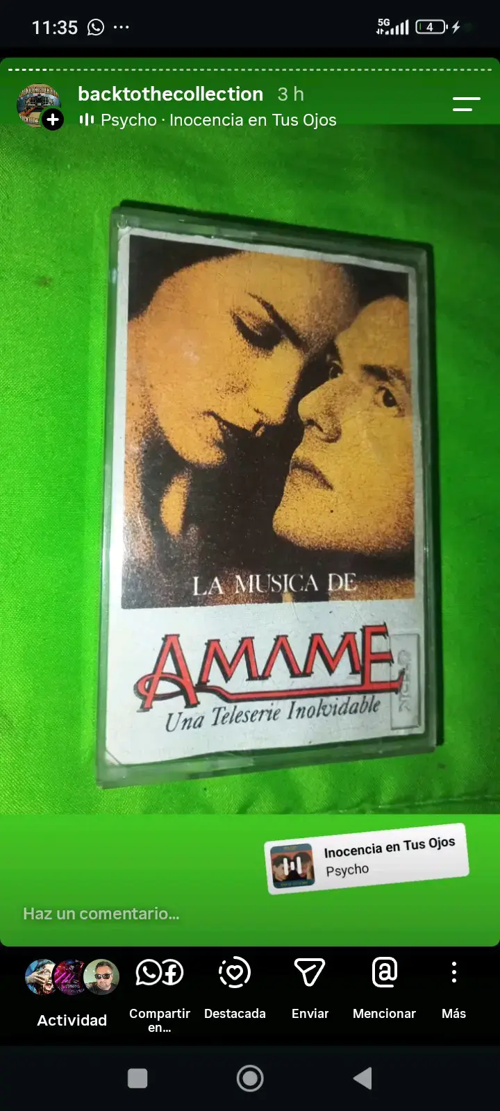 Cassette Banda Sonora Ámame Teleserie