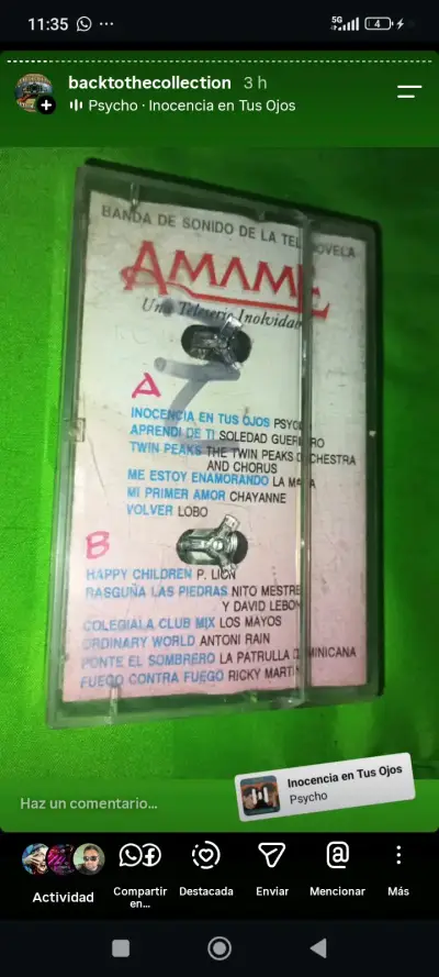 Cassette Banda Sonora Ámame Teleserie - miniatura 2