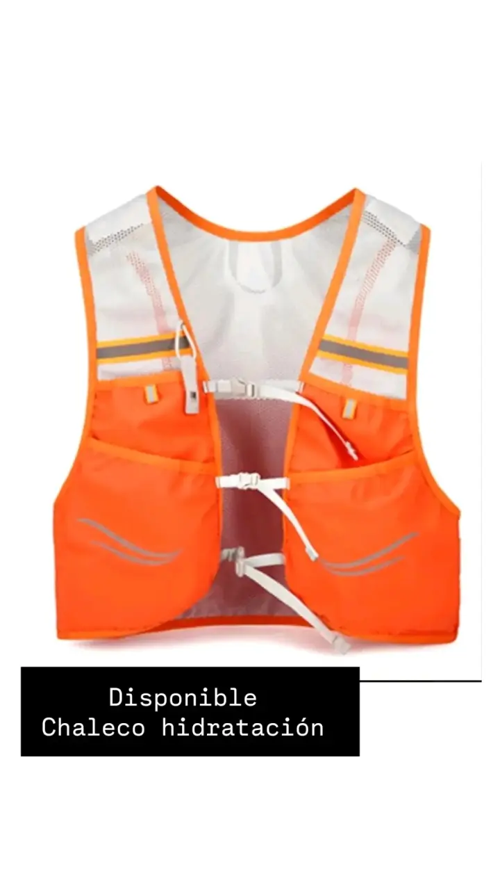 Chaleco de hidratación naranja para running