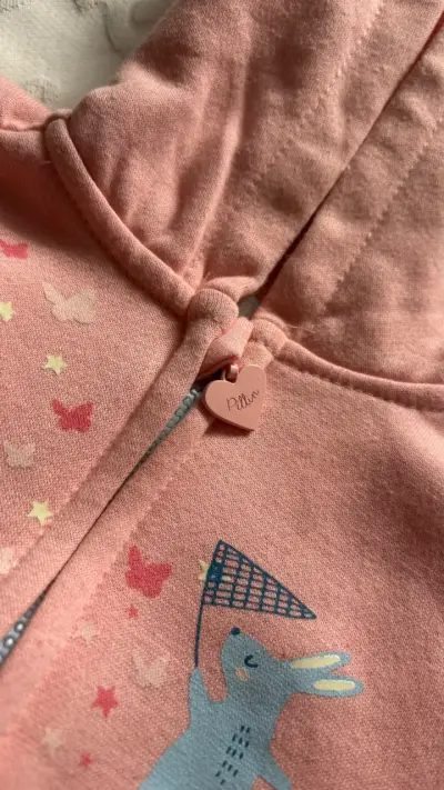 Conjunto de bebé Pillin rosado con capucha - miniatura 2