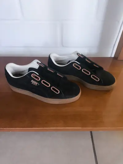Zapatillas negras Puma sin cordones - miniatura 2