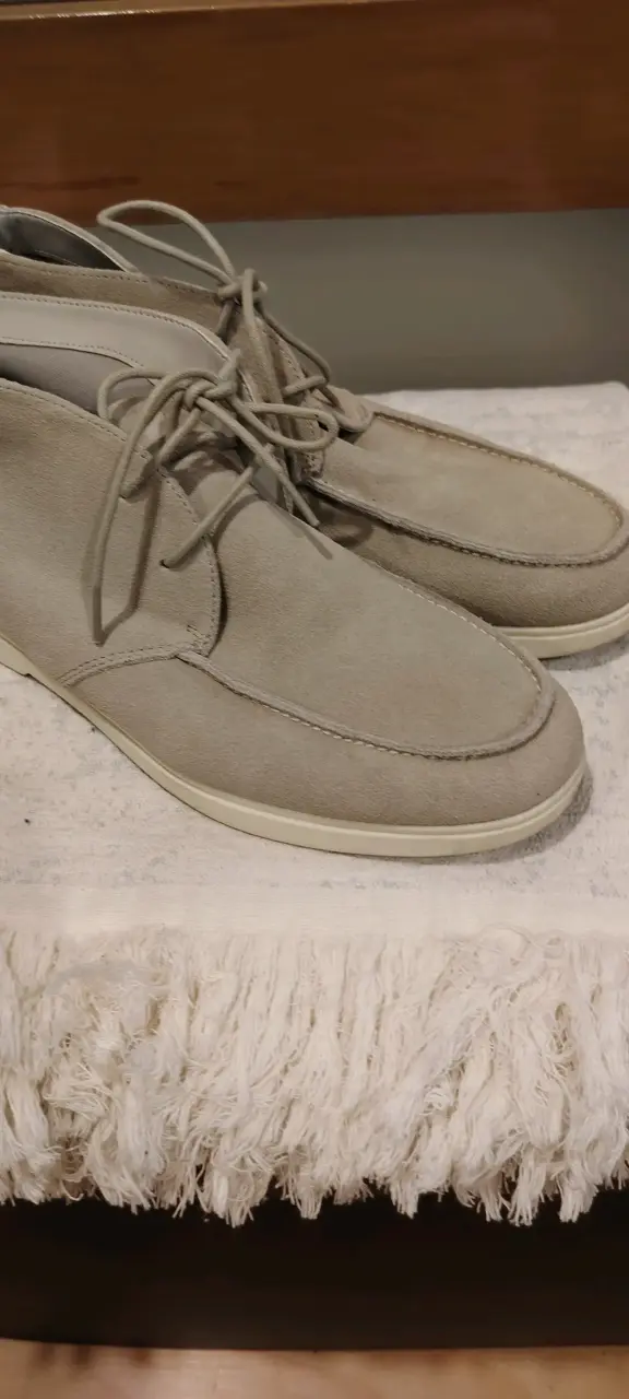 Botines de gamuza beige para hombre - 2