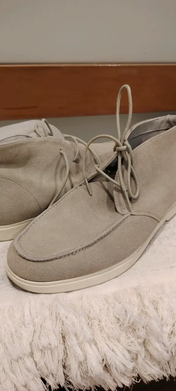 Botines de gamuza beige para hombre - 3