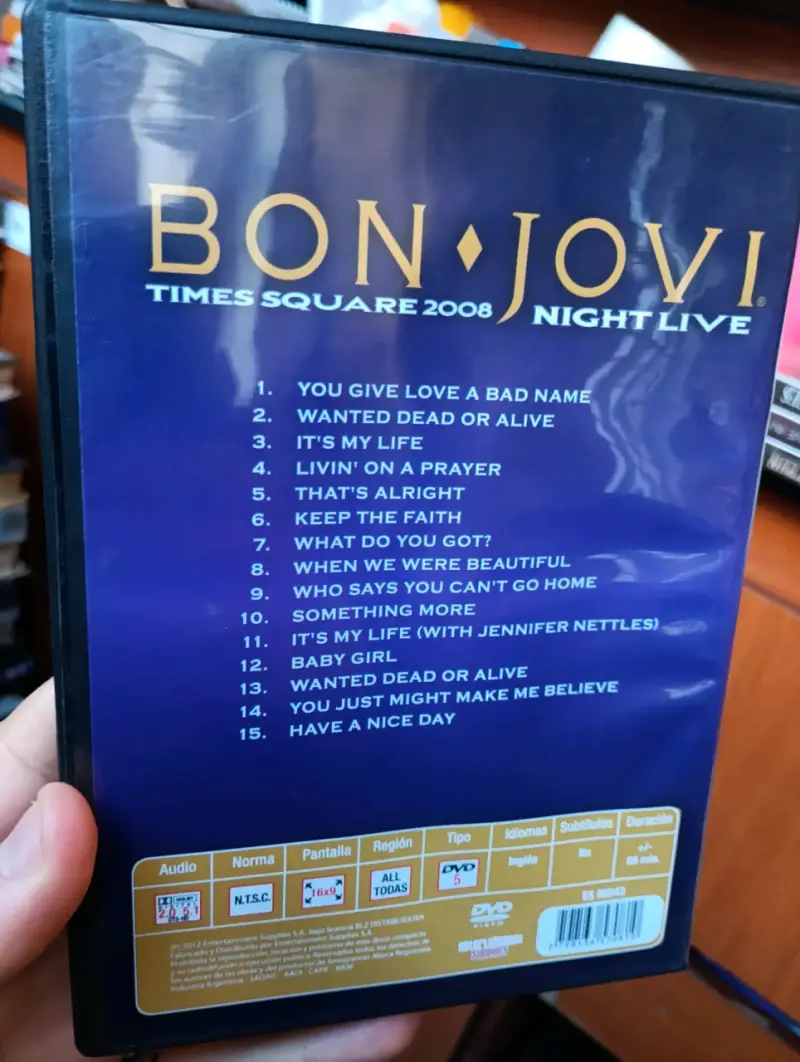 DVD Bon Jovi Night Live Times Square 2008 - 2