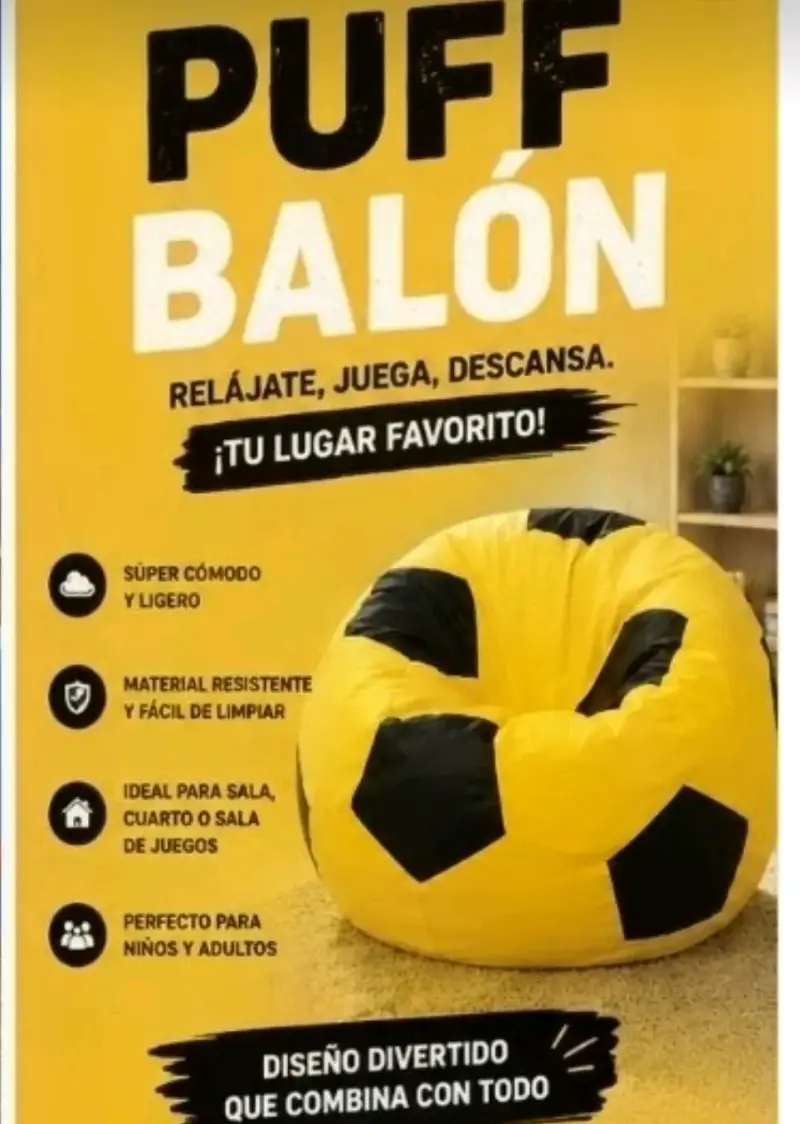Puff tipo pelota 90x 90 de diámetro - 2