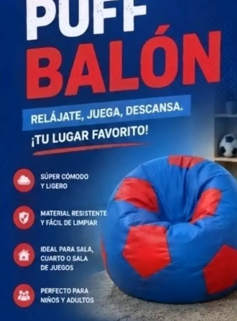 Puff tipo pelota 90x 90 de diámetro - 3