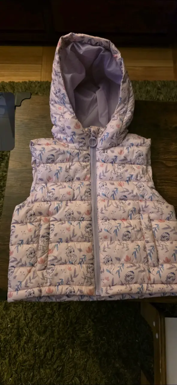 Chaleco acolchado infantil con capucha Frozen