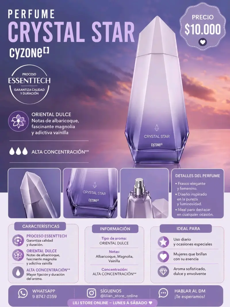 Perfume Cyzone Crystal Star Oriental Dulce