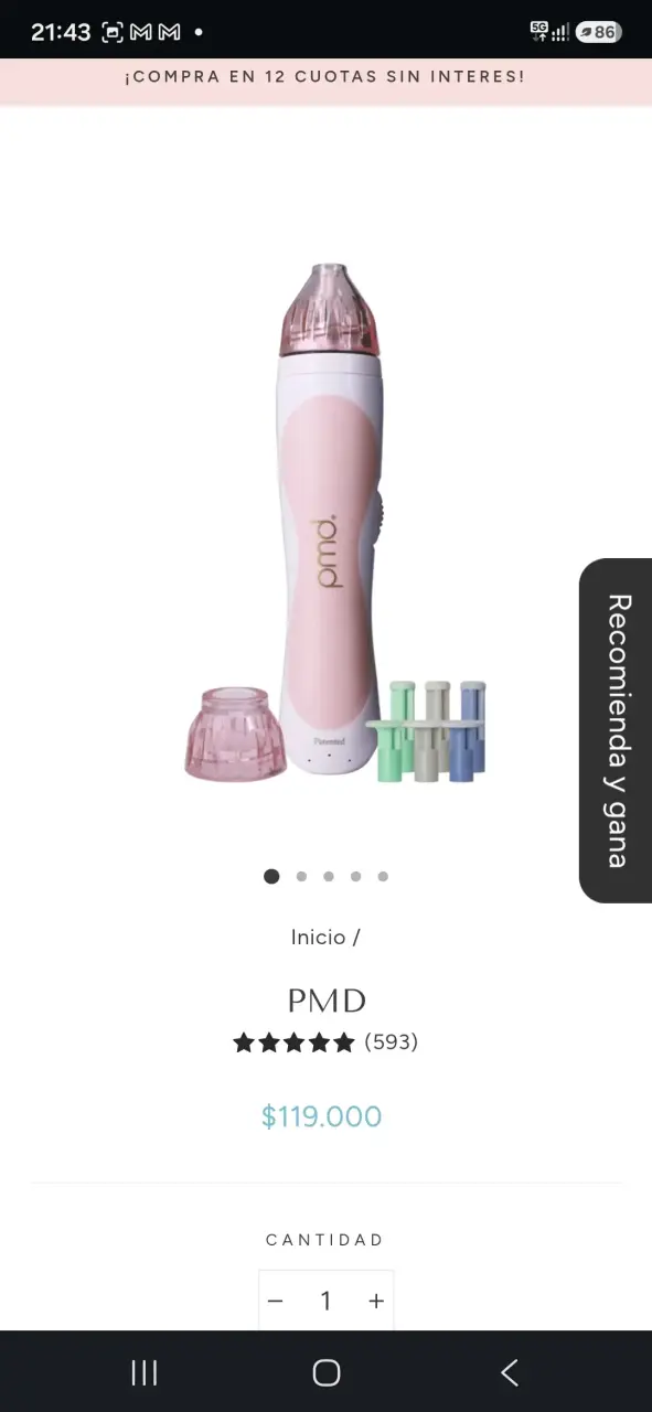 Dispositivo de Microdermoabrasión PMD Rosa - 2