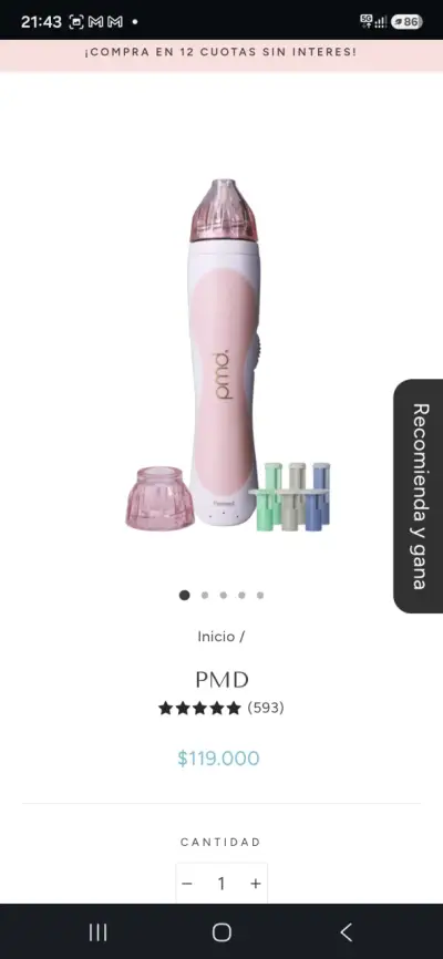 Dispositivo de Microdermoabrasión PMD Rosa - miniatura 2