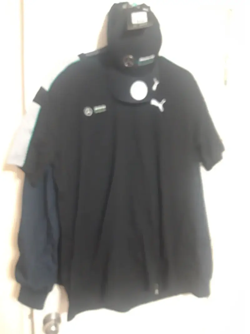 Polera y gorra negra Mercedes AMG Petronas Puma - 1