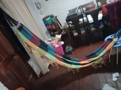 Hamaca multicolor de tela tejida - miniatura 4