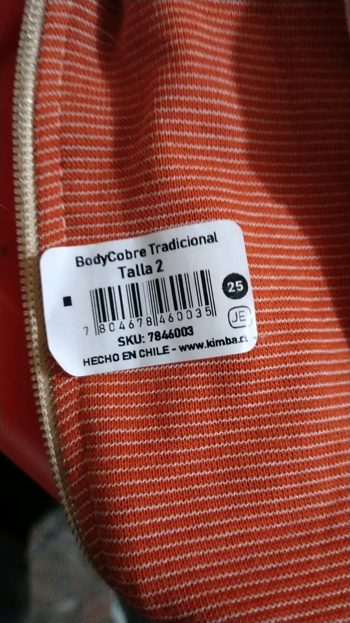 Body Cobre Tradicional Talla 2
