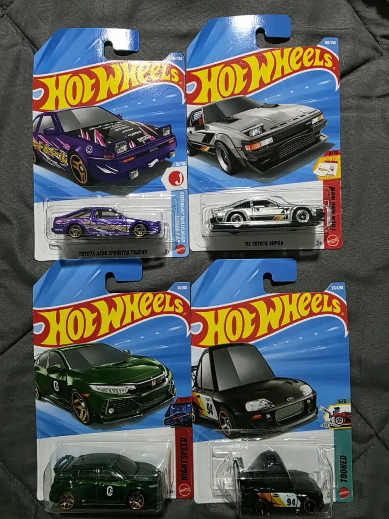 Set de Autos Hot Wheels Toyota y Honda