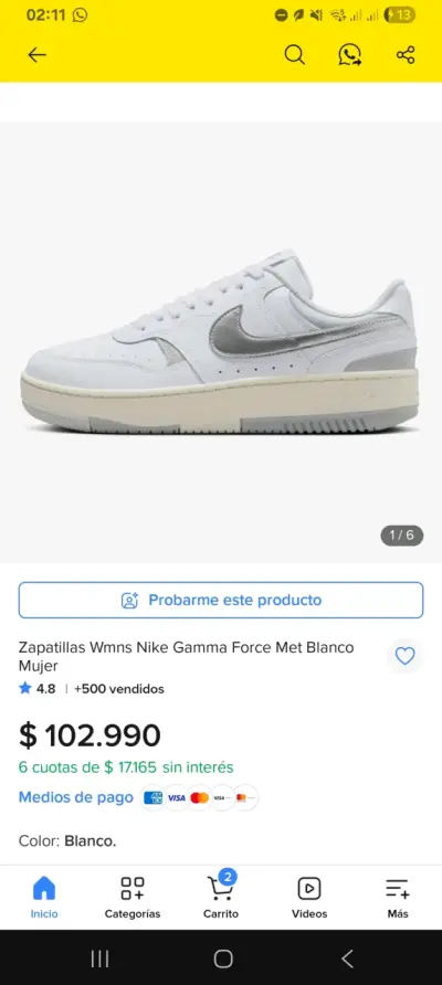 nike gamma force mujer - miniatura 6